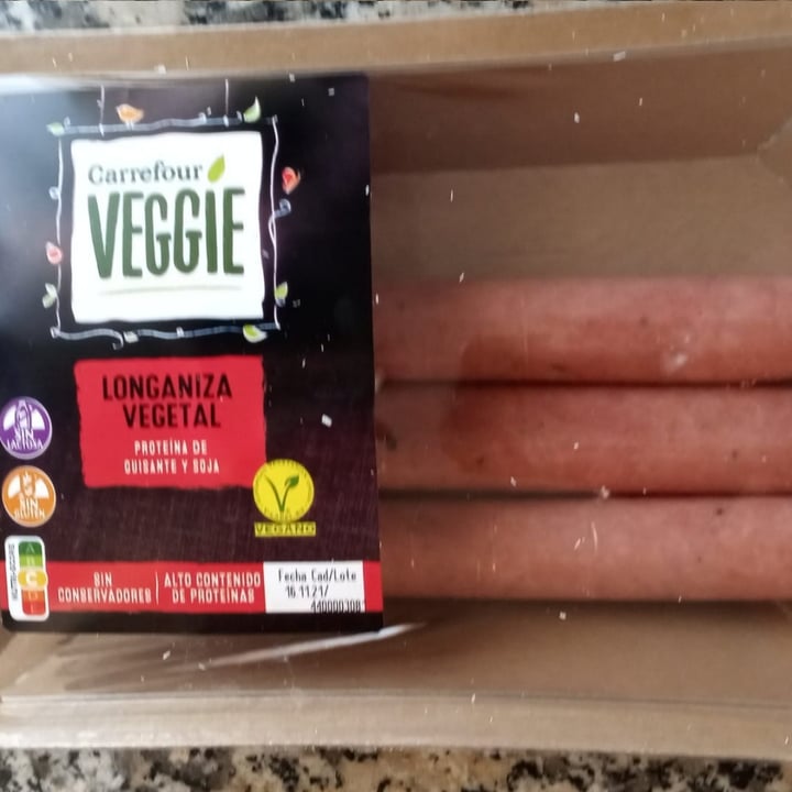 photo of Carrefour  Longaniza Vegetal shared by @titoherbito on  14 Nov 2021 - review