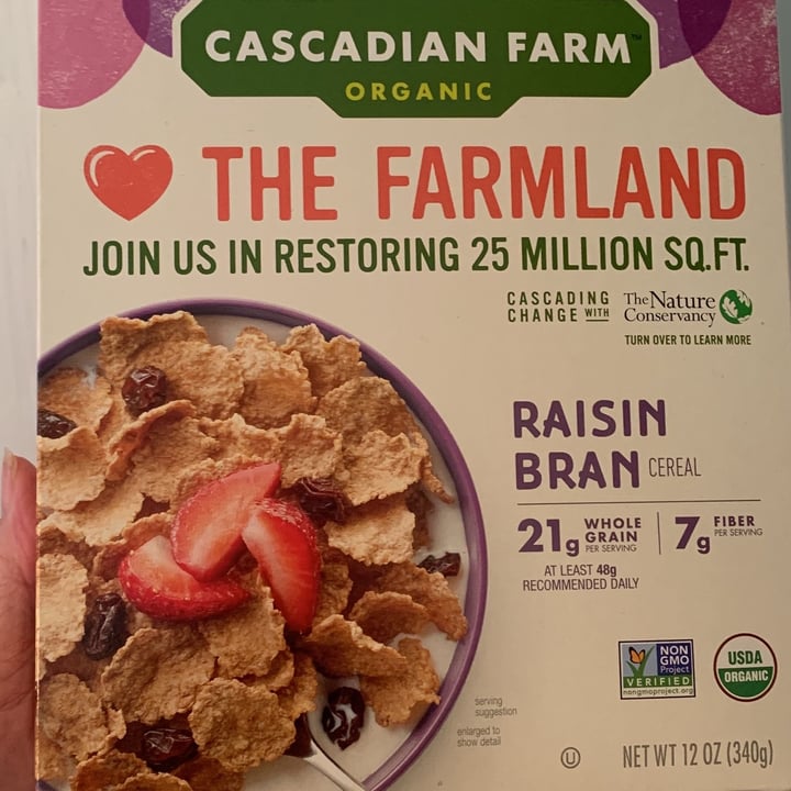 photo of Cascadian Farm The Farmland Raisin Bran shared by @onehungryvegan on  26 Mar 2022 - review