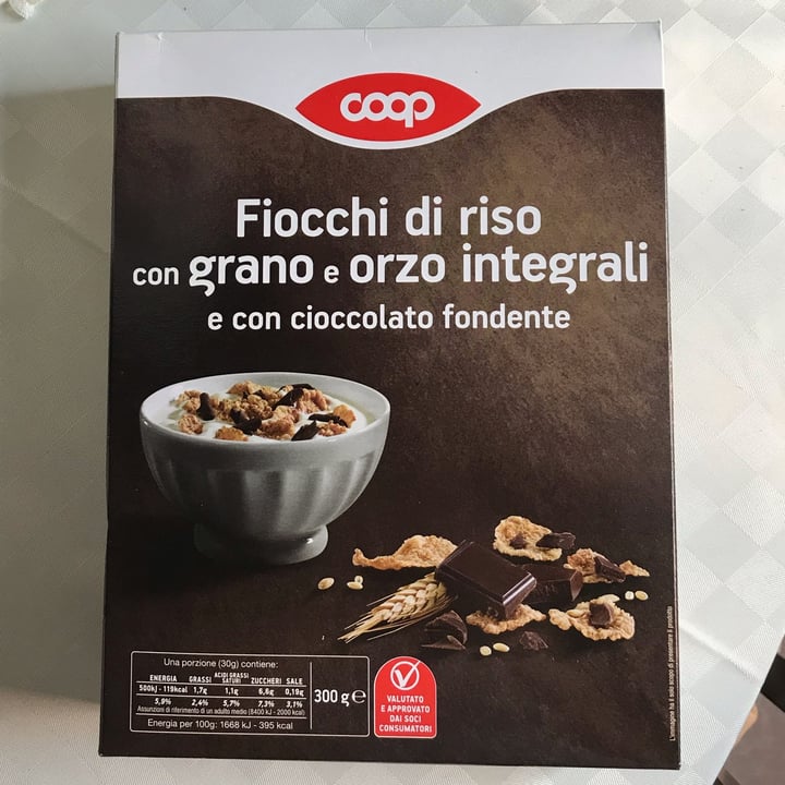 review photo of Coop Fiocchi Di Riso Con Frumento Integrale E Orzo Integrale Con Cioccolato Fondente shared by @valemontagna on 11 Apr 2022 - review