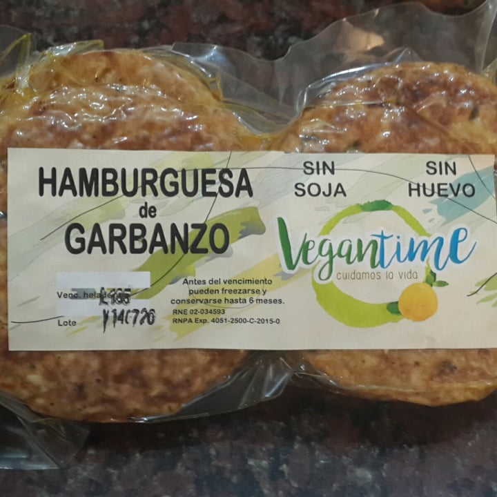 photo of Vegantime Argentina Hamburguesas de garbanzos shared by @caronoel on  24 Jun 2020 - review