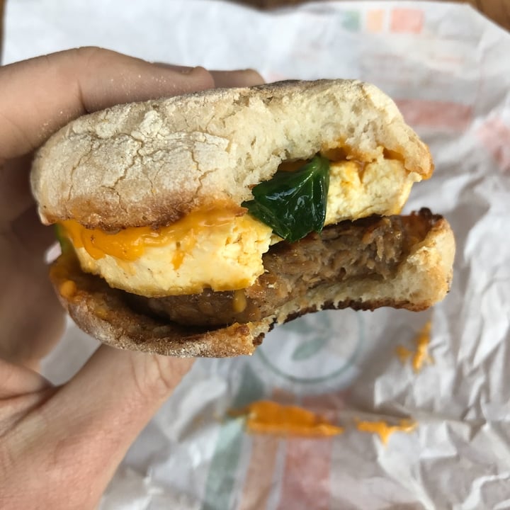 photo of Plant Power Fast Food Sausage, Egg & Cheese Muffin shared by @dominionandchill on  30 Mar 2020 - review