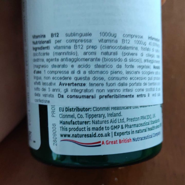 photo of natures aid Vitamin b12 sublingual shared by @giulyr98 on  14 Sep 2022 - review