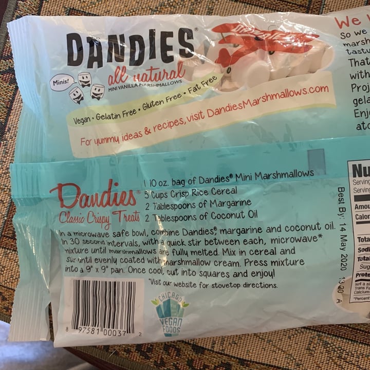 photo of Dandies Dandies All Natural Mini Vanilla Marshmallows shared by @rtoms on  07 May 2020 - review