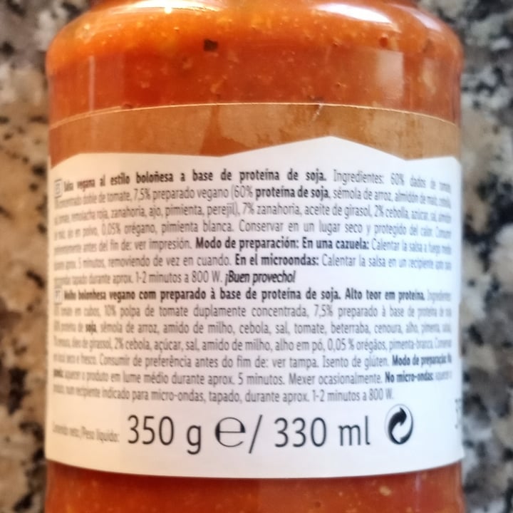 photo of Vemondo Salsa boloñesa shared by @titoherbito on  29 Jan 2022 - review