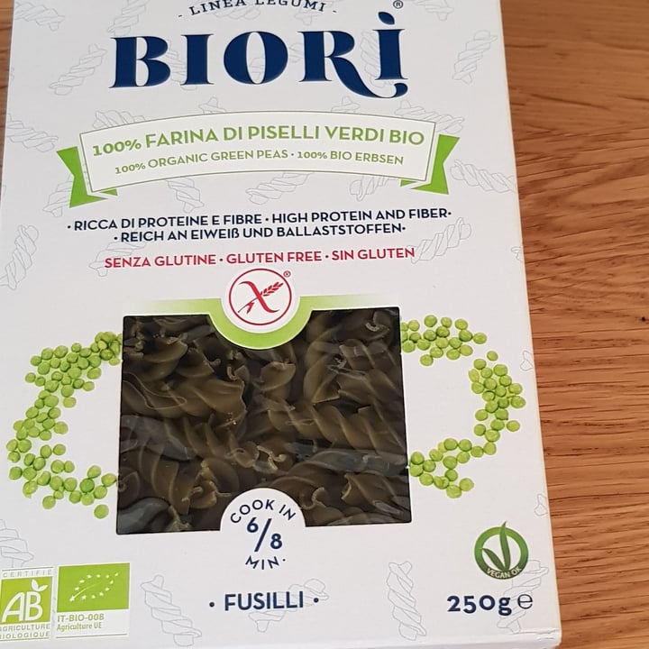 photo of Biori Biorì Fusilli Di Farina Di Piselli Verdi Bio shared by @giulipimpiveg on  28 Feb 2022 - review