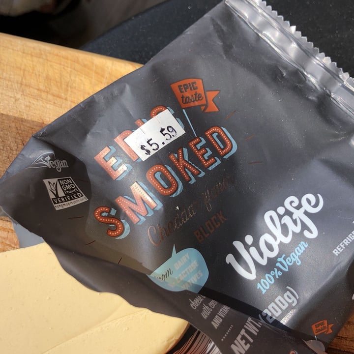 photo of Violife Epic Block Smoke-Flavoured Cheddar Style shared by @cumberlandplateaupam on  21 Oct 2022 - review
