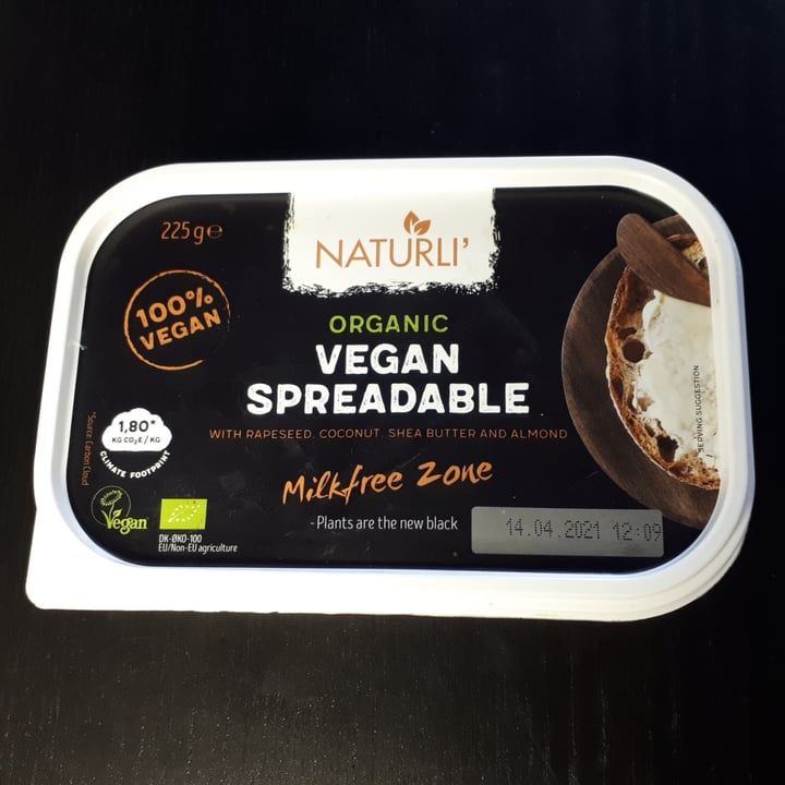 review photo of Naturli' Naturli’ organic vegan spreadable shared by @stephalish on 19 May 2021 - review