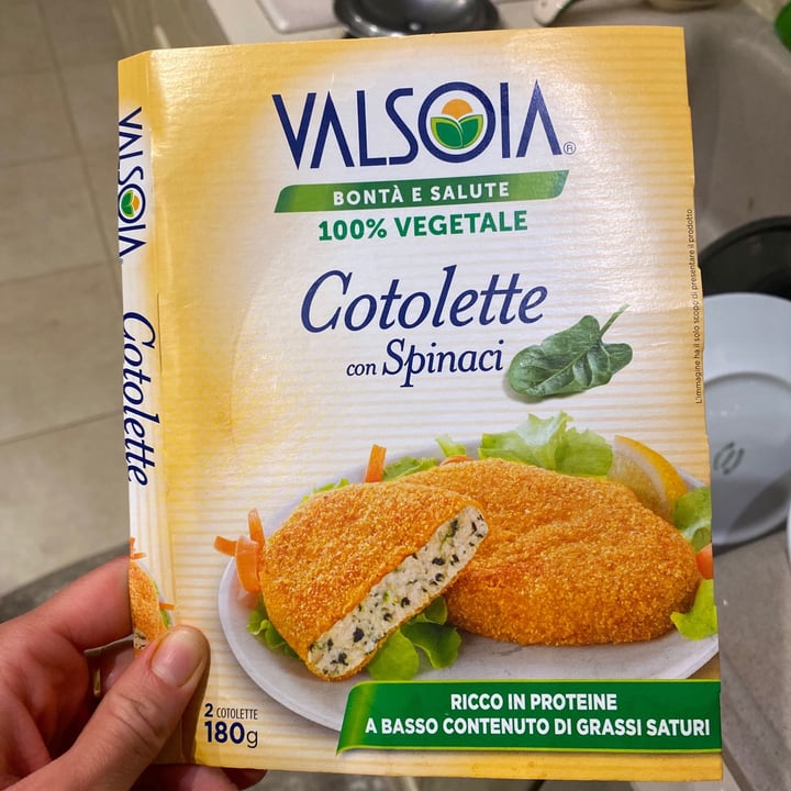 photo of Valsoia Cotolette con spinaci shared by @martyveg on  30 Apr 2021 - review