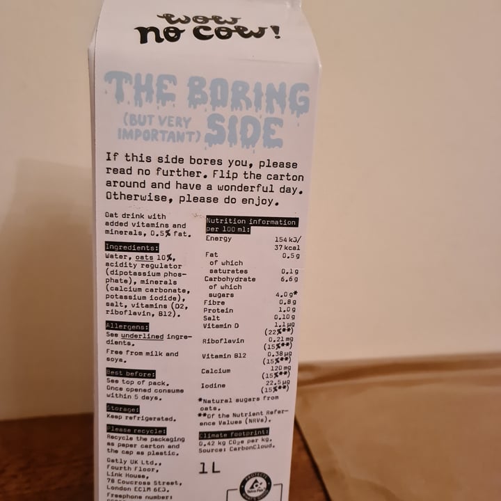 photo of Oatly Oat drink skinny shared by @char10ttecssn on  04 Apr 2022 - review