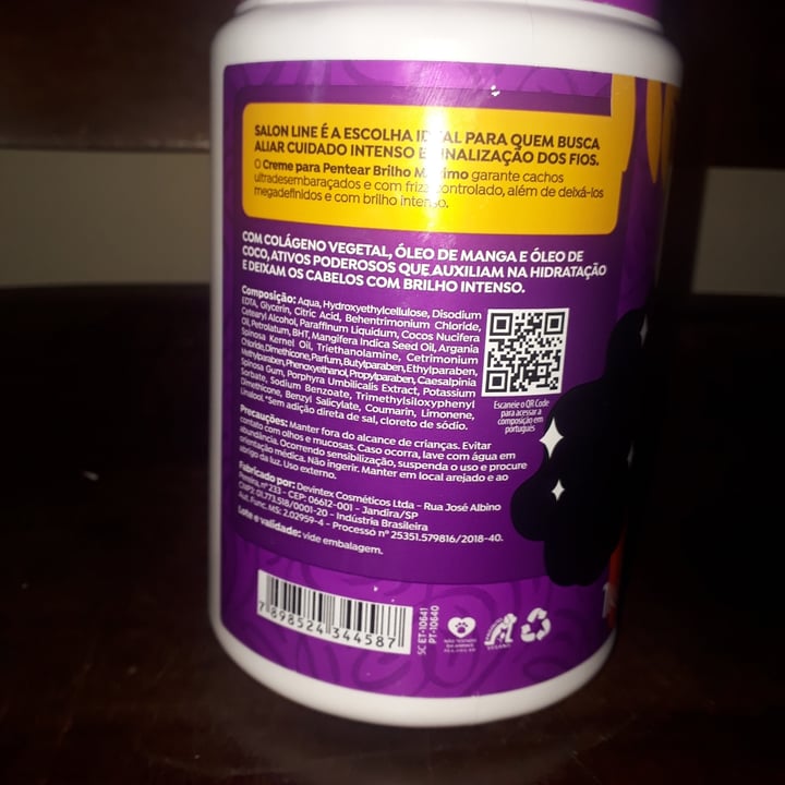 review photo of Salon line Creme de pentear brilho máximo shared by @marcialara7 on 02 Jun 2022 - review