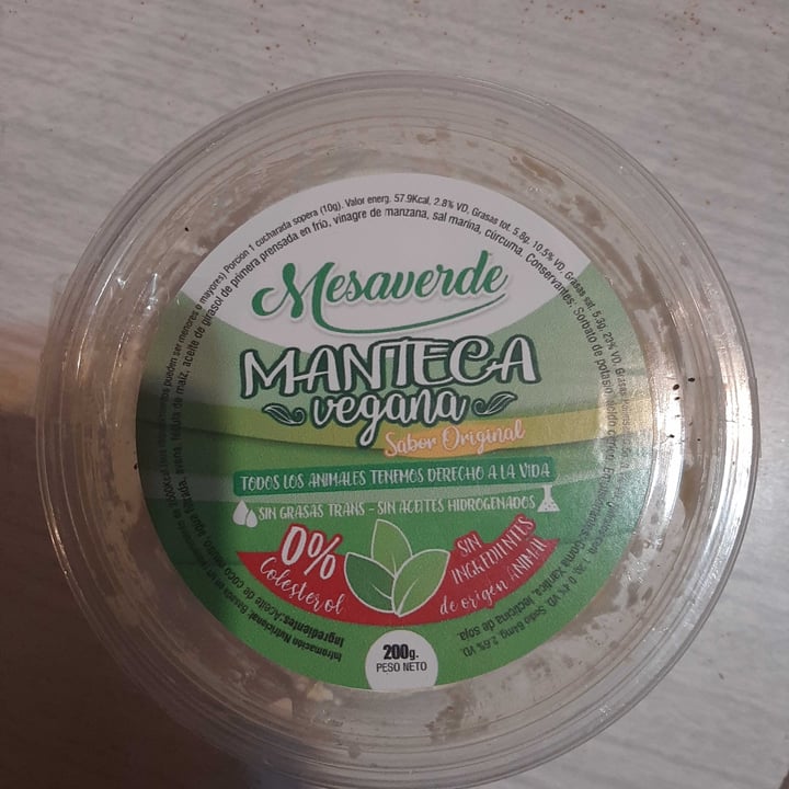 photo of Mesaverde Manteca vegetal shared by @clarib on  25 Mar 2021 - review