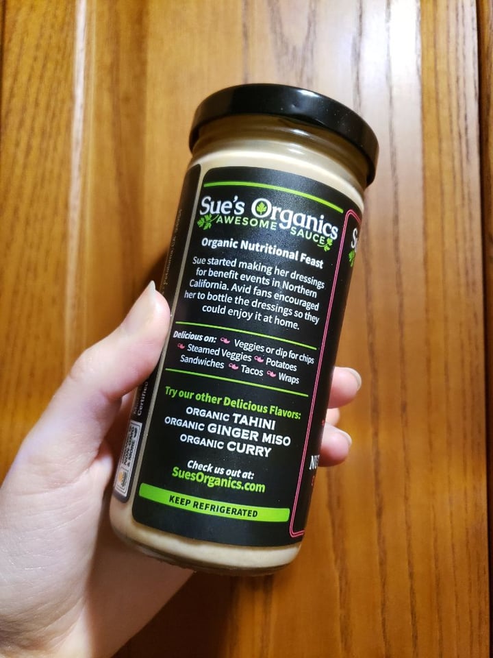 review photo of Sue's Organics Nutritional Feast Dipping Sauce shared by @michelleadina on 25 Mar 2020 - review