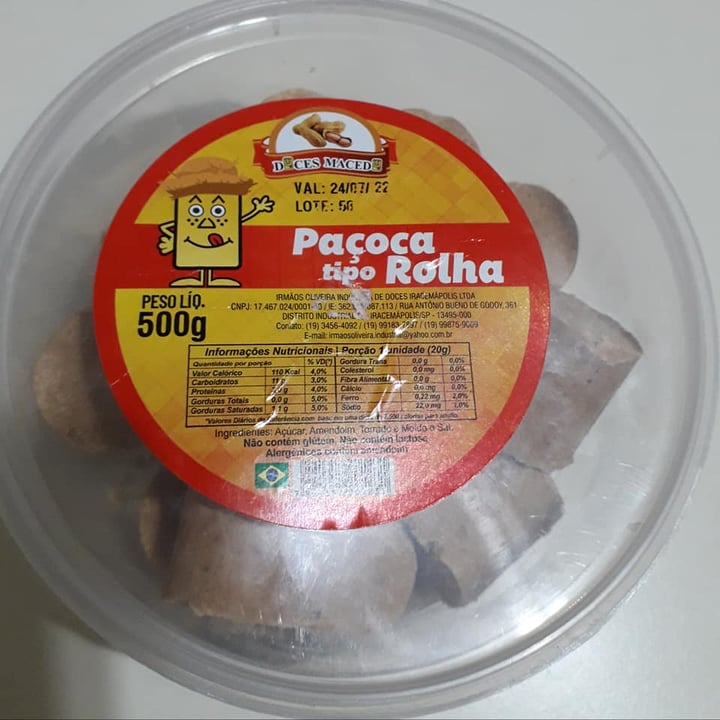 photo of Doces macedo Paçoca tipo rolha shared by @marcia1963 on  02 Jun 2022 - review
