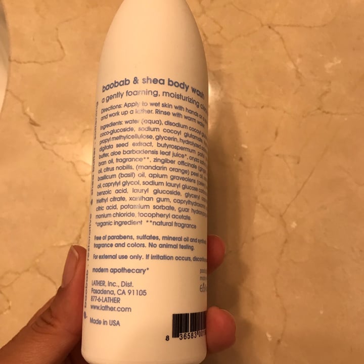 review photo of Lather Baobab and shea body wash shared by @dulcilne on 10 May 2022 - review