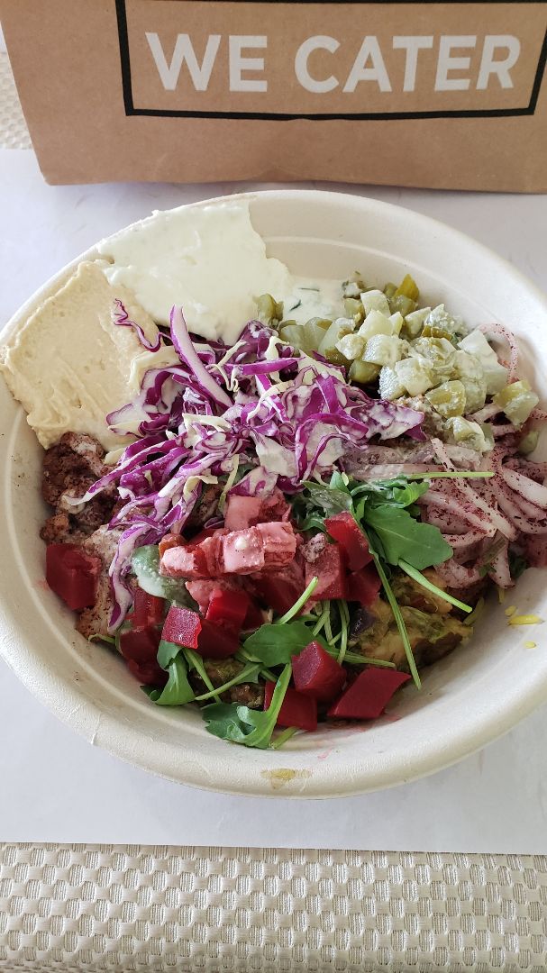 photo of Sajj Mediterranean Falafel Bowl shared by @govegtoday on  14 Feb 2020 - review