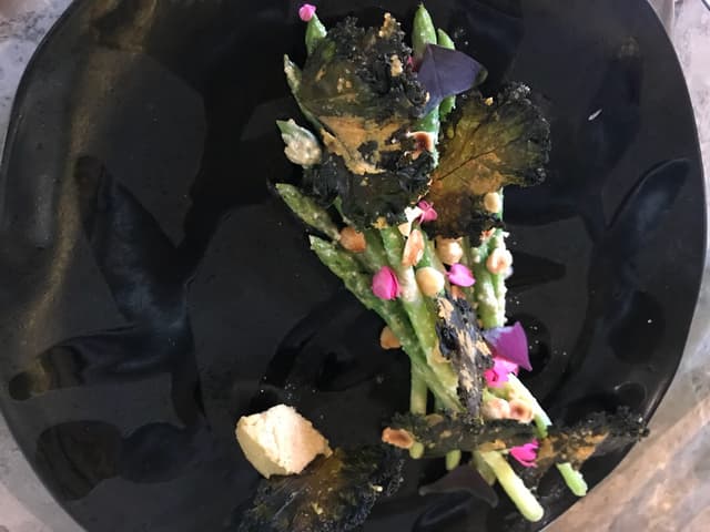 Photo of the dish “Asparagus with cashew cheese”