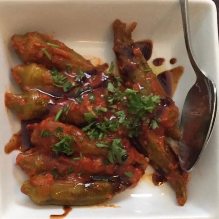 photo of Turkish Meze, FEZ Okra with tomato sauce shared by @veganfoodcrazy on  26 Oct 2020 - review
