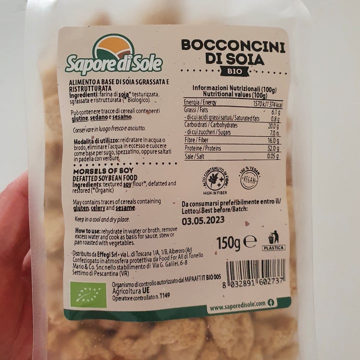 review photo of Sapore di Sole Bocconcini Di Soia Bio shared by @nicco on 16 Apr 2022 - review