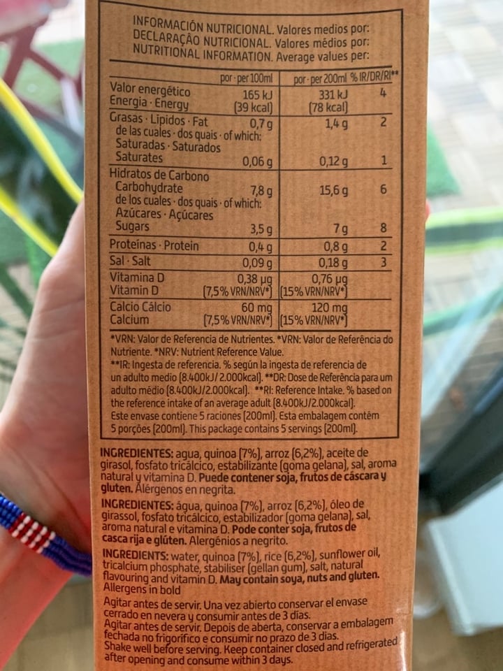 photo of ViveSoy Bebida De Quinoa shared by @marturski on  10 Dec 2019 - review
