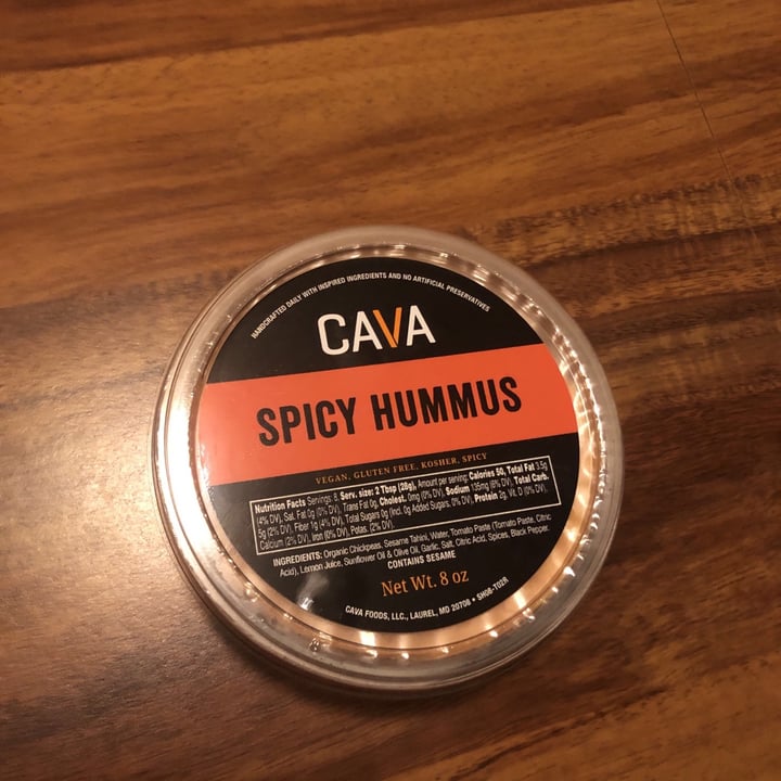 photo of Cava Spicy Hummus shared by @yogafanatic on  09 Oct 2020 - review