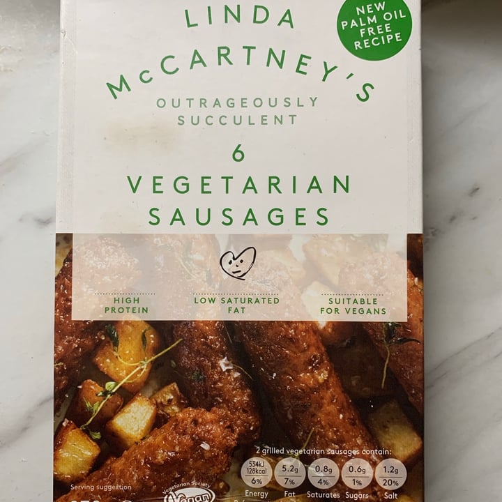 photo of Linda McCartney's 6 Vegetarian Sausages shared by @aimeelogue on  11 Mar 2021 - review