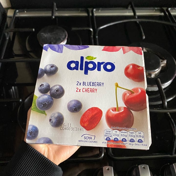 photo of Alpro 2x Blueberry 2x Cherry Yogurt shared by @bethany0990 on  01 Nov 2021 - review
