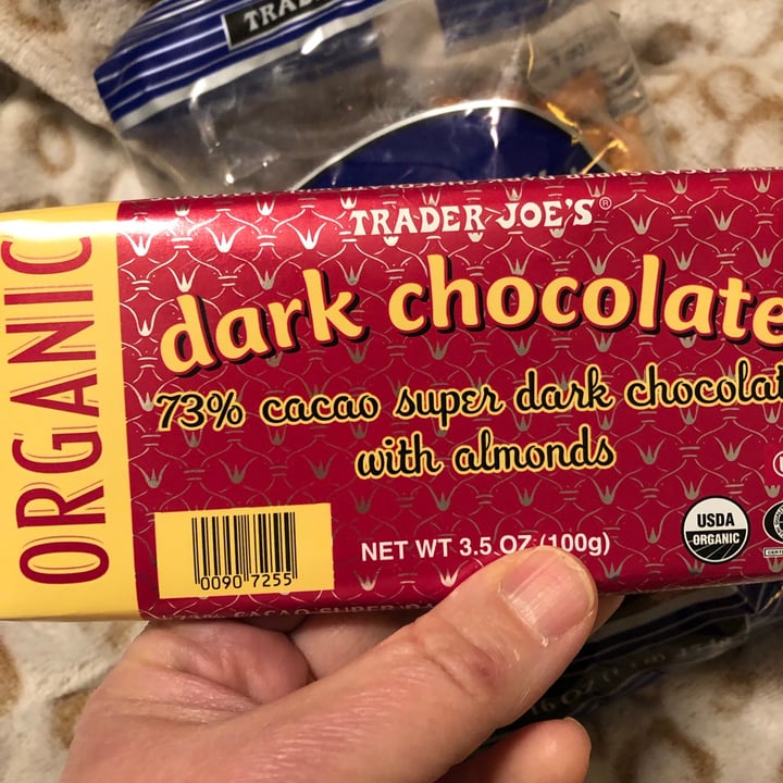 photo of Trader Joe's Organic Dark Chocolate Bar With Almonds shared by @allycat38 on  31 Dec 2021 - review