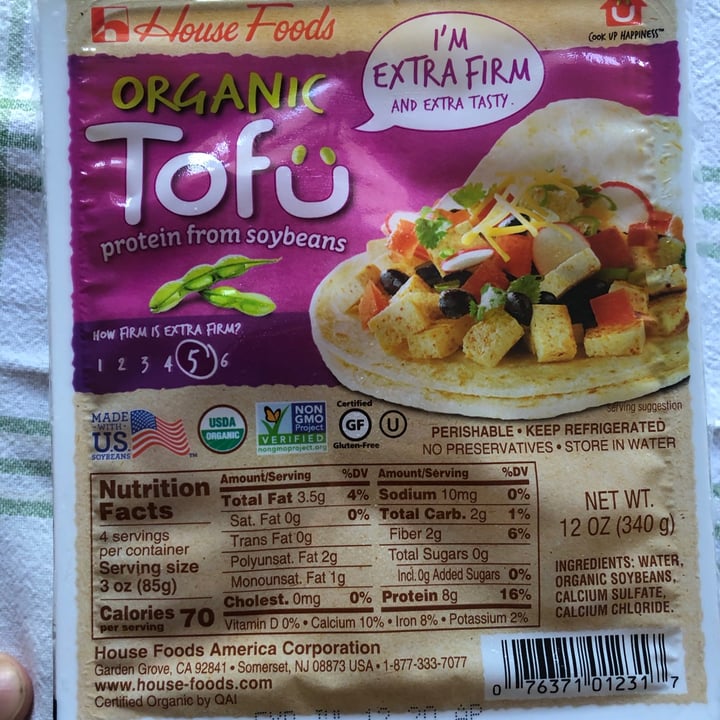 photo of House Foods Organic Extra Firm Tofu shared by @migumillan01 on  31 May 2020 - review
