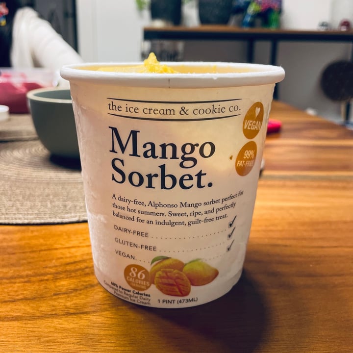photo of The Ice Cream & Cookie Co Mango Sorbet shared by @paloma on  08 Jan 2021 - review