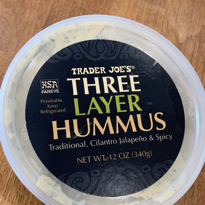photo of Trader Joe's Three Layer Hummus shared by @thatpiglady on  30 May 2022 - review