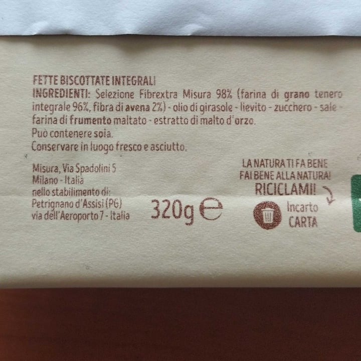 review photo of Misura Fette biscottate con fibre Di Frumento E Avena shared by @beart on 09 Jan 2022 - review