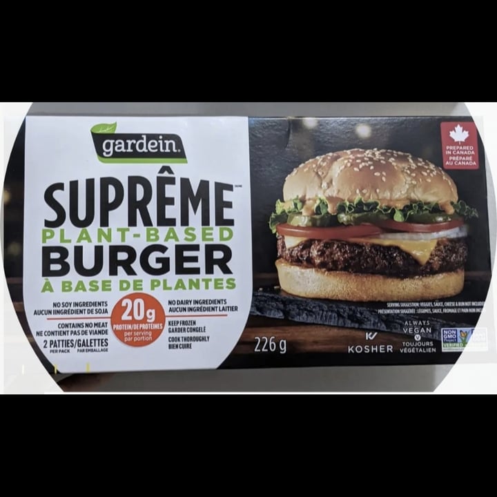 review photo of Gardein Supreme burger shared by @burgundylemon on 30 Nov 2021 - review