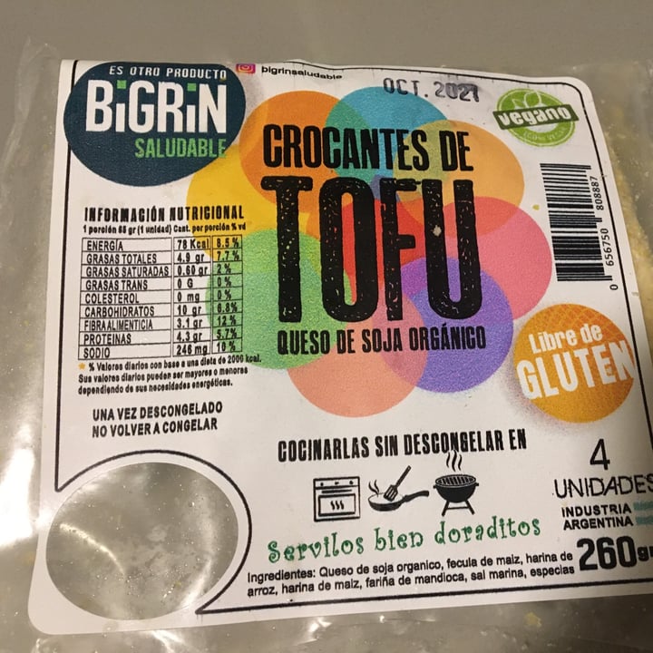 photo of BiGrin Crocante De Tofu shared by @sofilunacrisman on  05 Jun 2021 - review