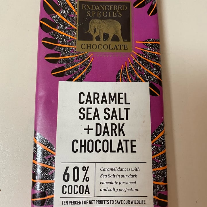 photo of Endangered Species Chocolate Caramel Sea Salt and Dark Chocolate shared by @jillolson on  13 May 2022 - review