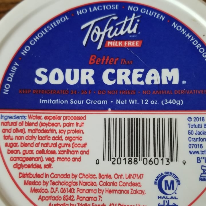 review photo of Tofutti Better than Sour Cream shared by @aeharney on 05 May 2020 - review