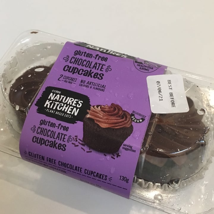 photo of Coles Nature's Kitchen Chocolate Cupcakes shared by @veganbabe69 on  25 May 2021 - review
