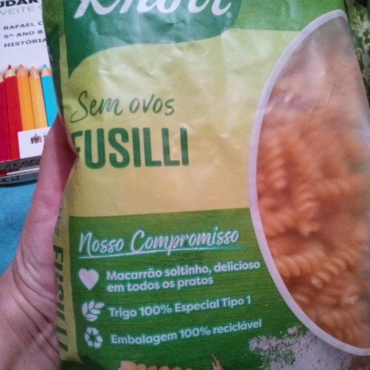 review photo of Knorr Knorr Fusilli Sem Ovos shared by @fafainacio on 09 May 2022 - review
