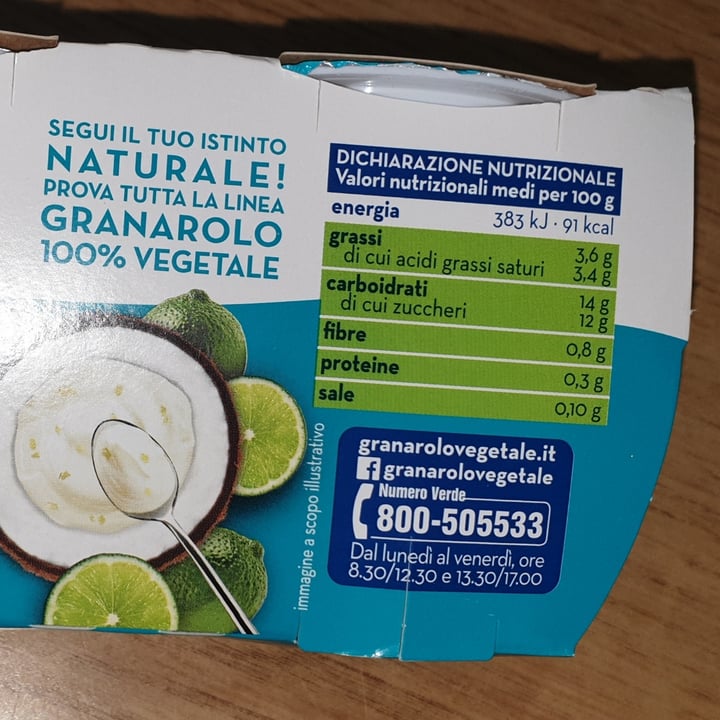 photo of Granarolo Fatto con il cocco - lime shared by @funghetta97 on  30 Mar 2022 - review