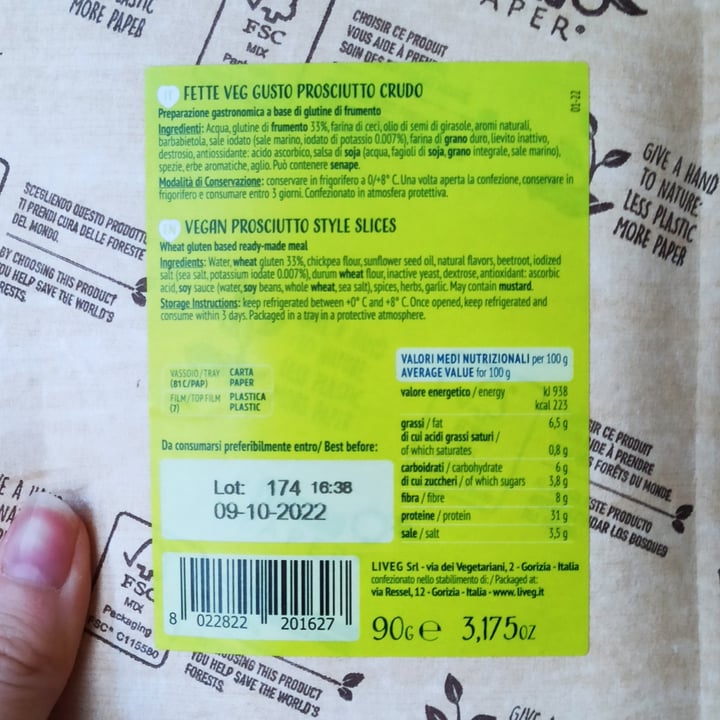 review photo of Liveg Affettato gusto prosciutto crudo shared by @julieve on 03 Aug 2022 - review