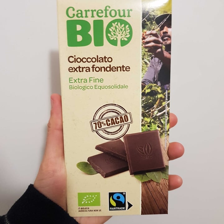 photo of Carrefour Bio Cioccolato Extra Fondente Extra Fine shared by @emanuela1996 on  22 Mar 2022 - review