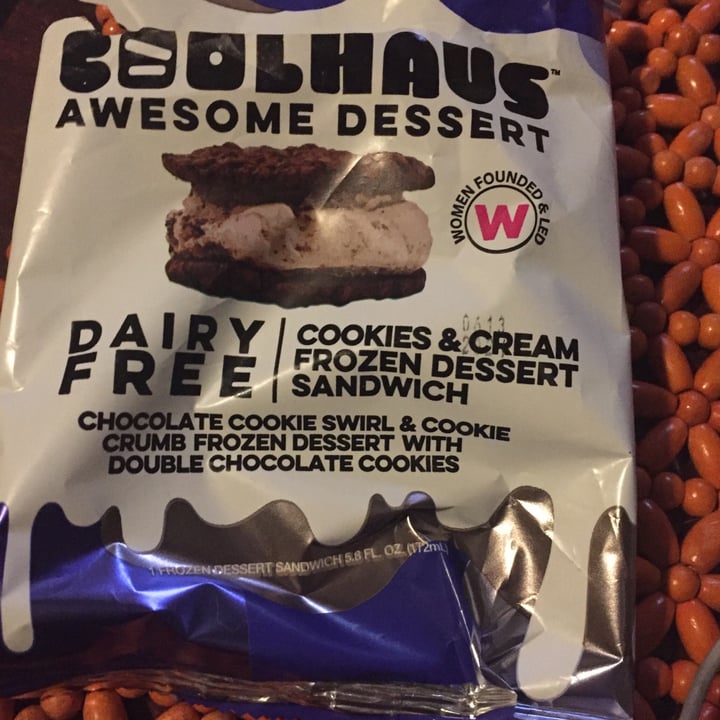 photo of COOL HAUS Cookies & Cream Frozen Dessert Sandwich shared by @veganrealestate on  03 May 2020 - review
