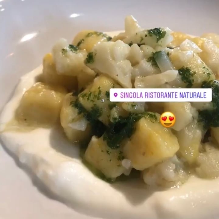 photo of Singola ristorante naturale Gnocchi Con Formaggio E Erberto shared by @irenenani on  30 Aug 2020 - review