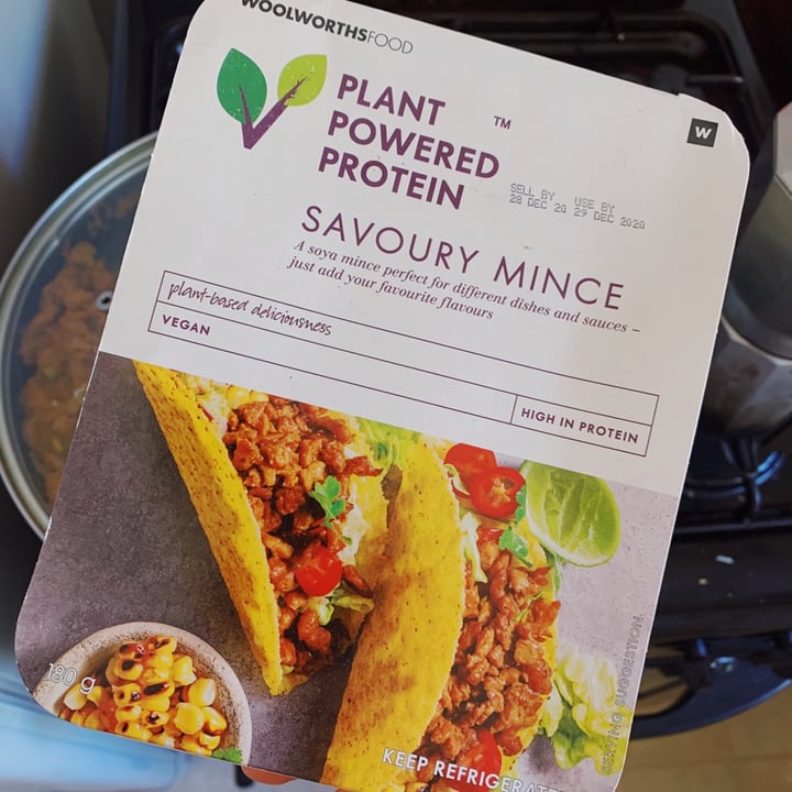 photo of Woolworths Food Plant Powered Protein Savoury Mince shared by @staceylees on  19 Dec 2020 - review