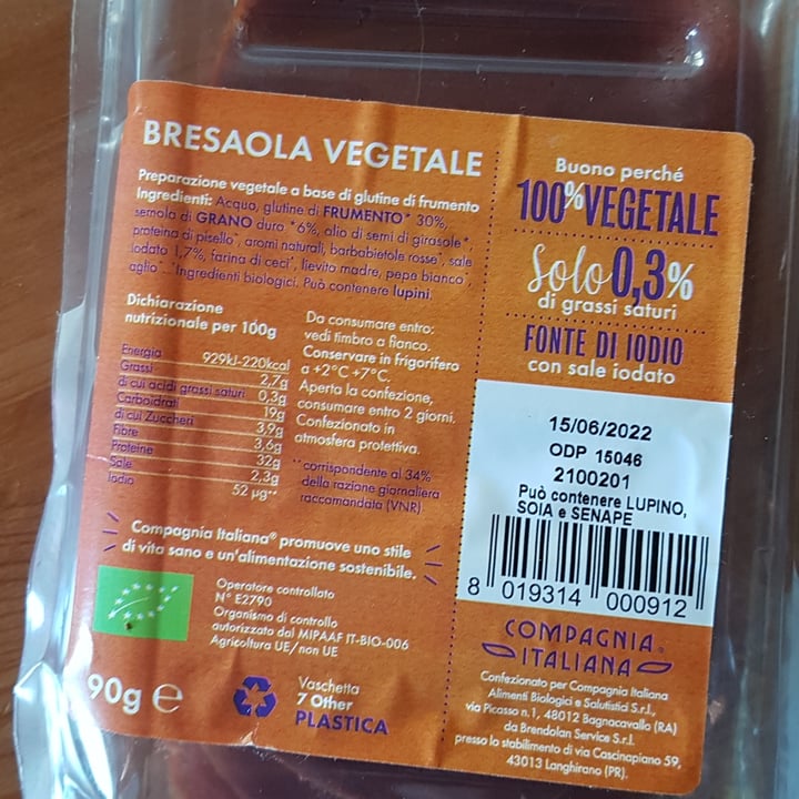 photo of Compagnia Italiana Bresaola Vegetale shared by @lisallis on  08 Apr 2022 - review