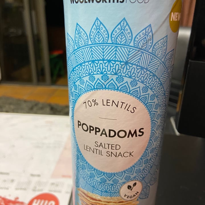 photo of Woolworths 70% Lentils Poppadoms Salted shared by @ashers5 on  10 Feb 2021 - review
