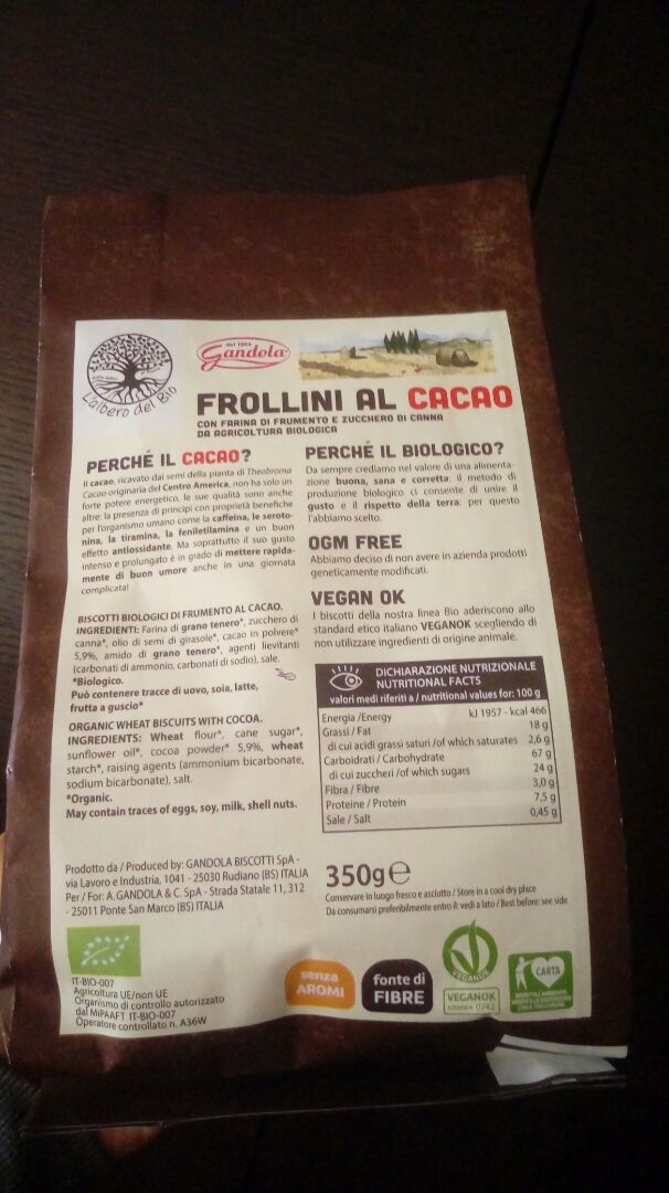 photo of Gandola Biscotti Al Cacao shared by @chiarahakuna on  19 Mar 2020 - review