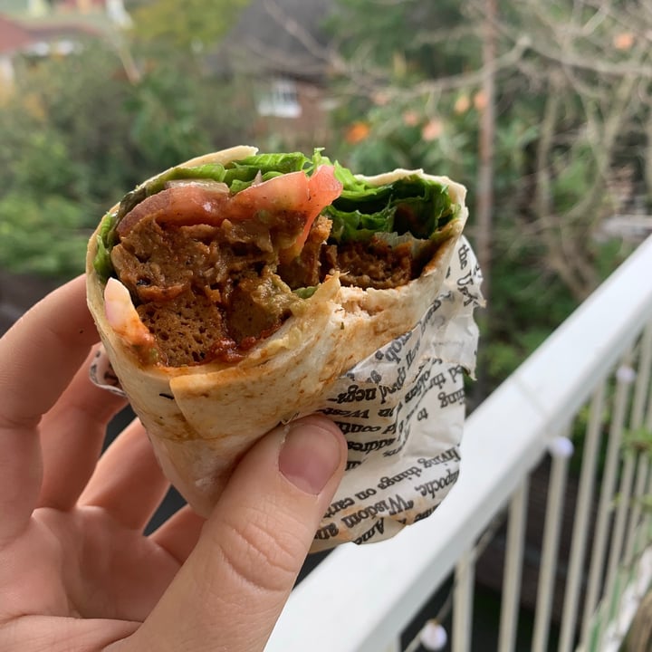 photo of Vegan Streetfood Deli - Obs Vegan protein ribz wrap shared by @meganhaskis on  29 May 2021 - review