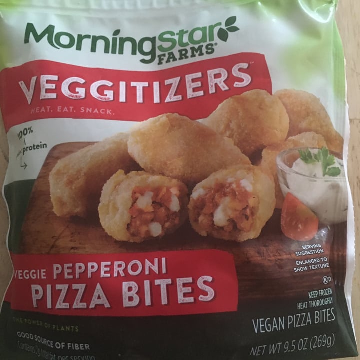 review photo of MorningStar Farms Veggitizers Veggie Pepperoni Pizza Bites shared by @cadelovesanimals14 on 31 Aug 2020 - review