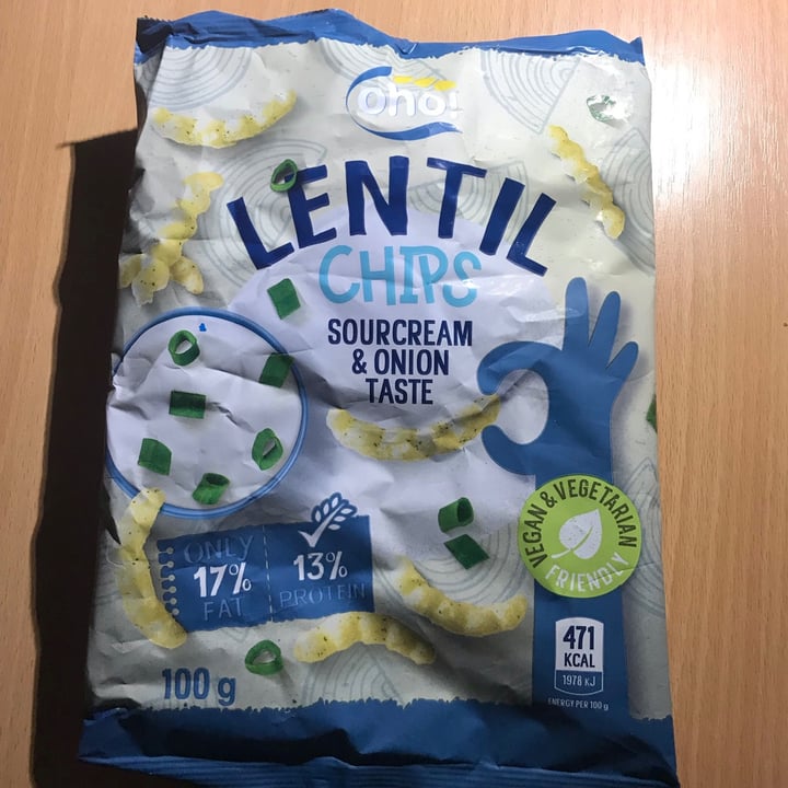 photo of Oho! Sourcream & Onion Lentil Chips shared by @eml on  19 Dec 2020 - review