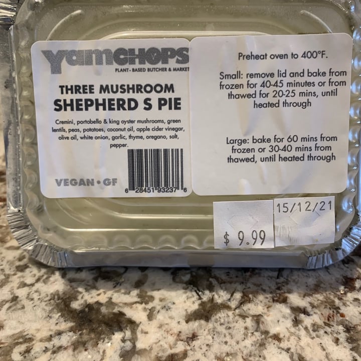 review photo of Yam Chops Three Mushroom Shepherds Pie shared by @valley123 on 25 Jun 2021 - review